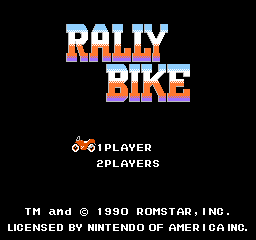 Rally Bike Title Screen